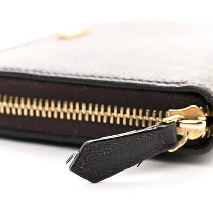 Fendi Zucca Spalmati Vitello Elite Zip Around Wallet Tobacco Ebano 7 of 7