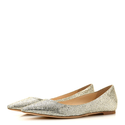 Jimmy Choo Glitter Romy Flats 39 Champagne 4 of 9