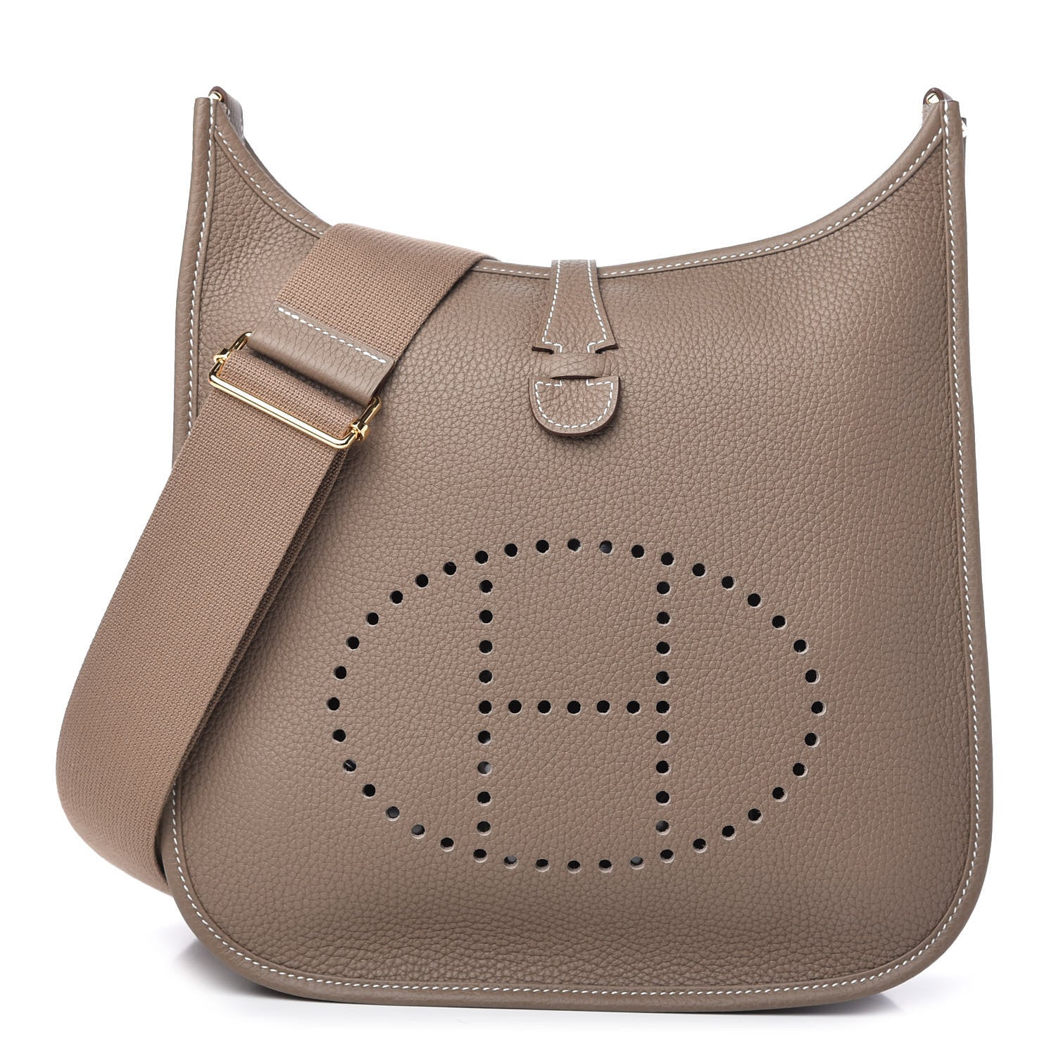Hermes Taurillon Clemence Evelyne III PM Etoupe 1 of 10