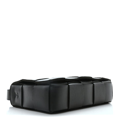 Bottega Veneta Lambskin Maxi Intrecciato Cassette Crossbody Bag Black 4 of 9