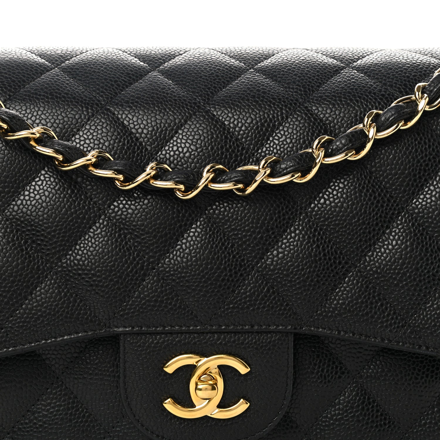 Chanel Caviar Quilted Jumbo Double Flap Black 8 of 11