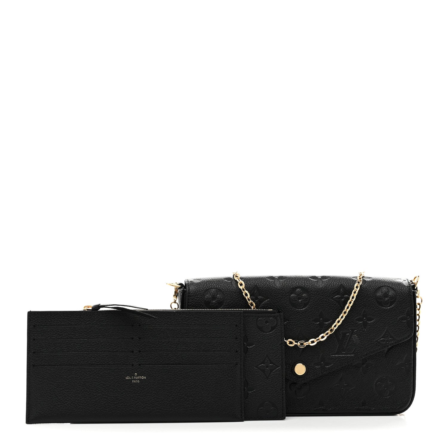 Louis Vuitton Empreinte Pochette Felicie Chain Wallet Black 12 of 12