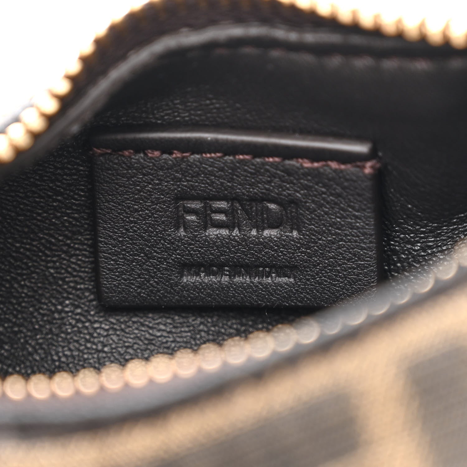 Fendi Fabric Jacquard FF 1974 Nano Fendigraphy Hobo Charm Tobacco Moro 6 of 10