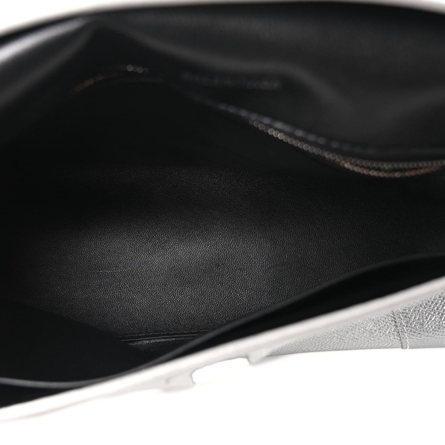 Metallic Soft Textured Calfskin Small Downtown Shoulder Bag Silver