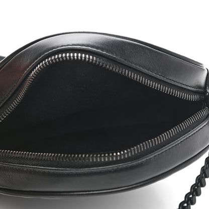 Saint Laurent Calfskin Matelasse Chevron Round Vinyle Camera Bag Black 5 of 10