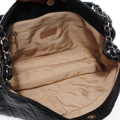 Chanel Caviar Expandable Zip Shoulder Bag Black 5 of 7