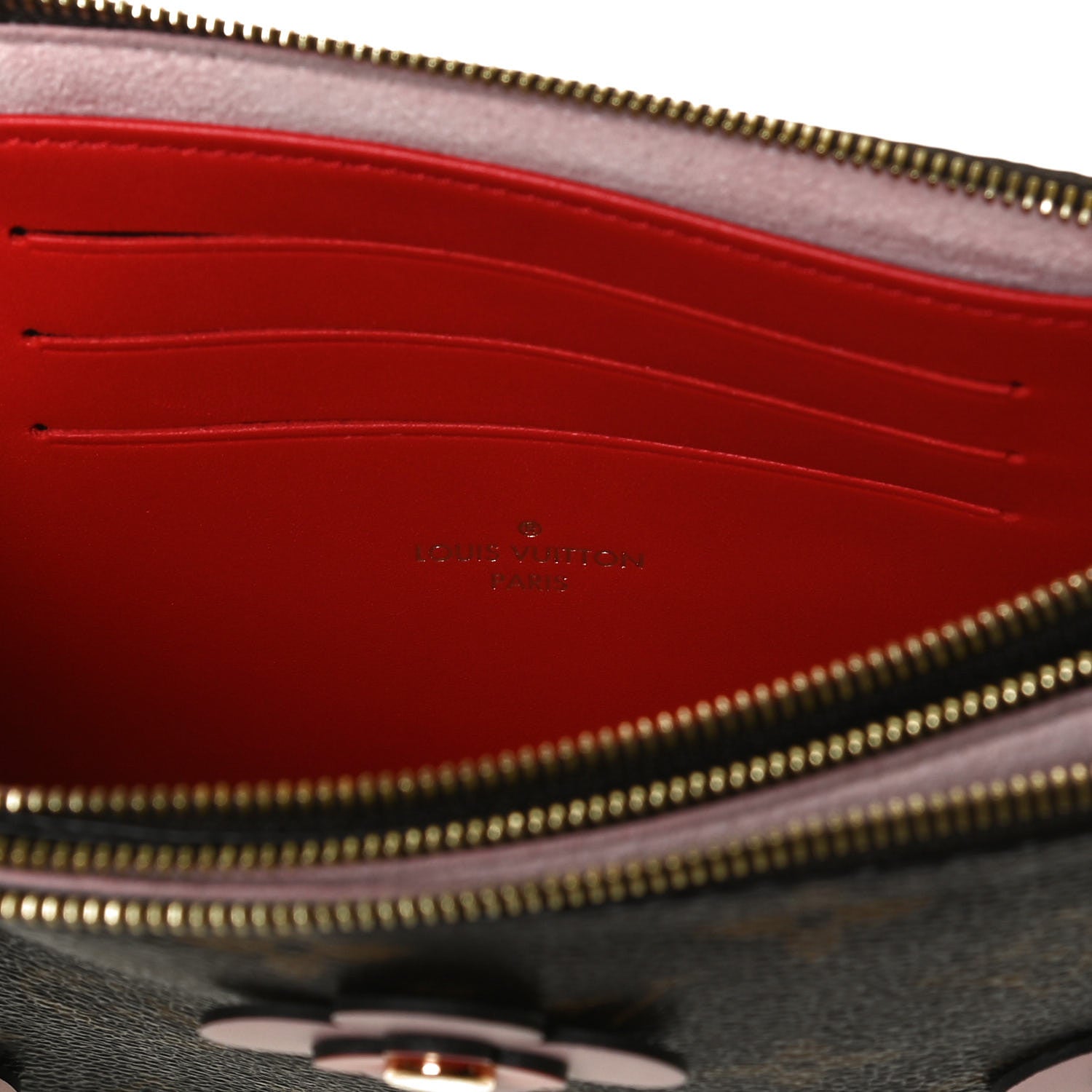 Louis Vuitton Monogram Blooming Flowers Double Zip Pochette 6 of 11