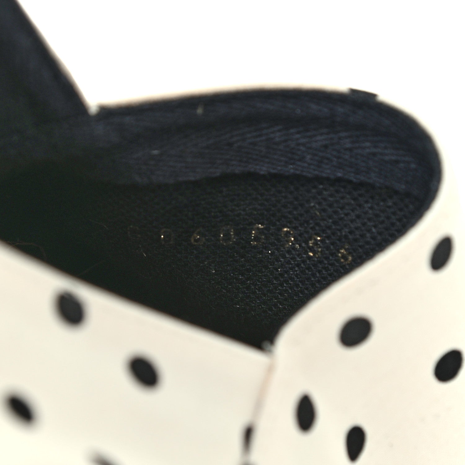 Saint Laurent Canvas Nappa Polka Dot Elba Light Logo Embroidered Espadrilles 36.5 Cream Black 9 of 9