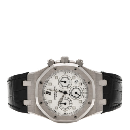 Audemars Piguet 18K White Gold Alligator 39mm Royal Oak Automatic Watch 26022BC.OO.D002CR.01 2 of 7