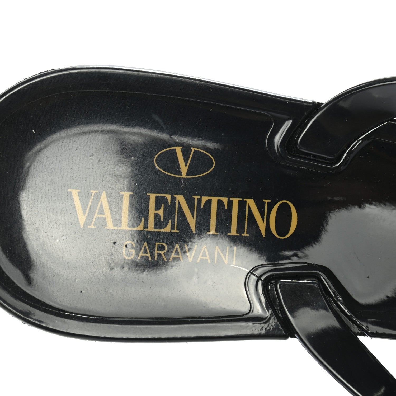 Valentino Garavani PVC Jelly Rockstud Bow Thong Sandals 41 Black 6 of 7