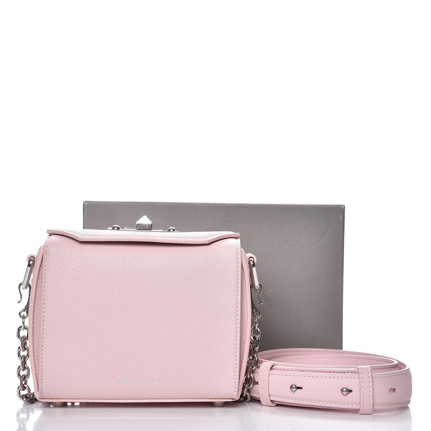 Alexander McQueen Calfskin Box Shoulder Bag 16 Baby Pink 8 of 8