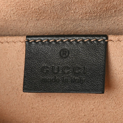 Gucci Calfskin Matelasse Small GG Marmont Chain Shoulder Bag Black 6 of 10