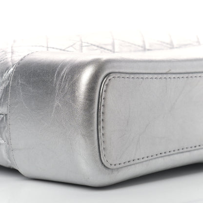Chanel Metallic Lambskin Calfskin Quilted Large Gabrielle Hobo Silver 8 of 12