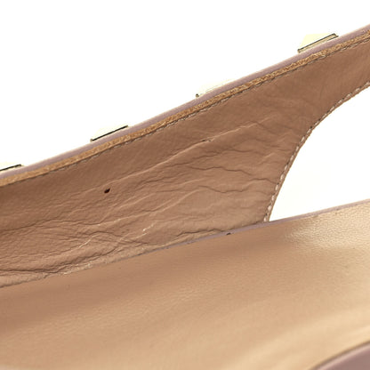 Valentino Garavani Nappa Rockstud Slingback Flats 37 Poudre 8 of 10