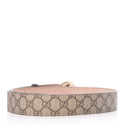 Gucci GG Supreme Monogram Interlocking G 37mm Belt 90 36 Beige Ebony Cocoa 3 of 8