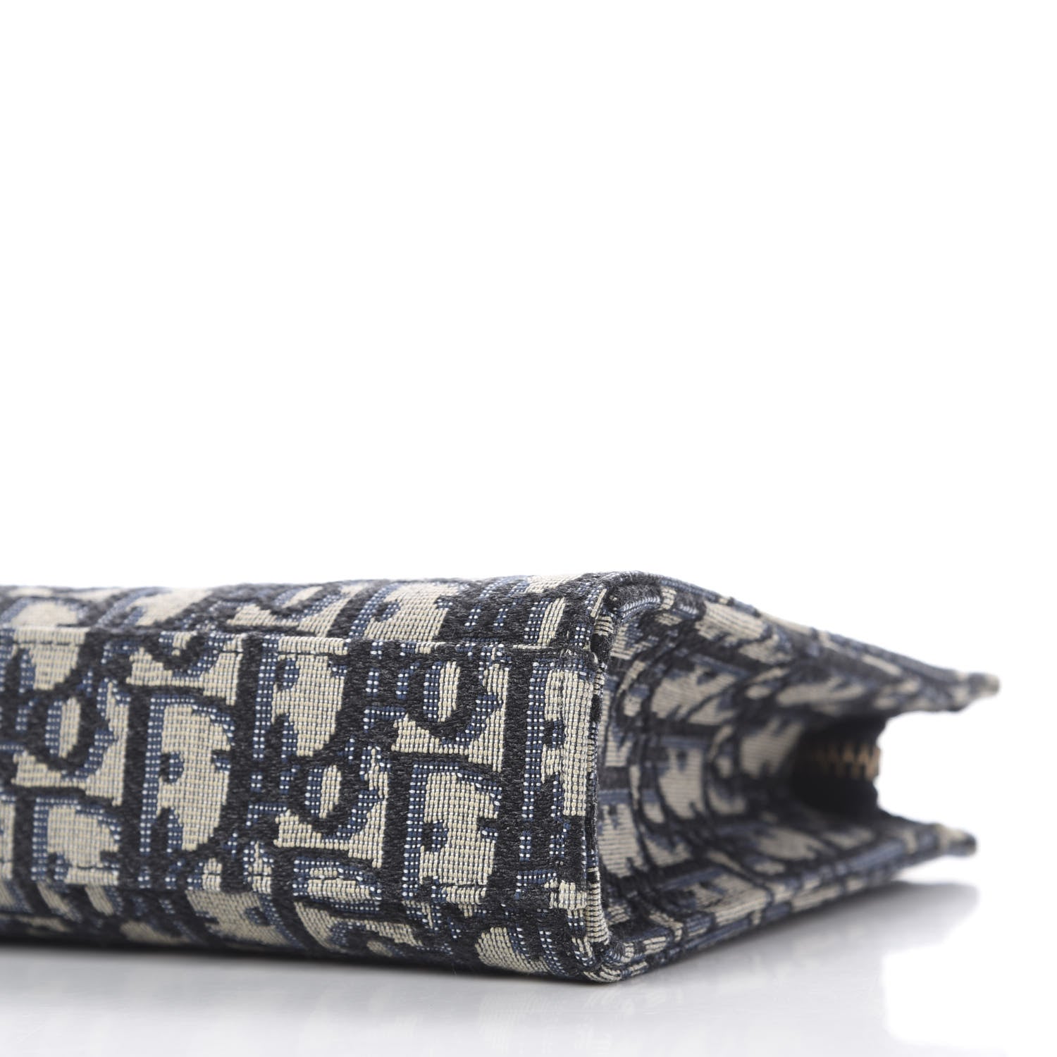 Christian Dior Oblique Zipped Pouch Clutch Blue 6 of 10