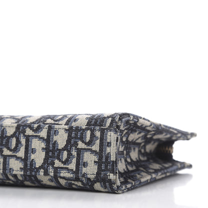 Christian Dior Oblique Zipped Pouch Clutch Blue 6 of 10