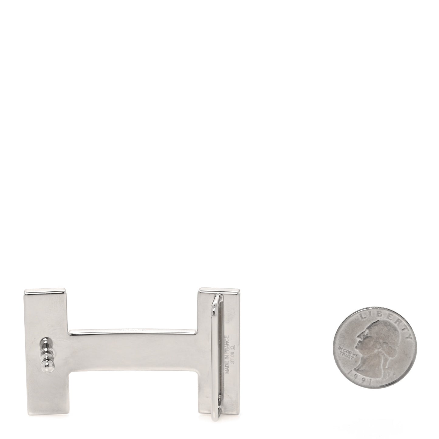 Enamel Quizz H Belt Buckle Bleu Polaire