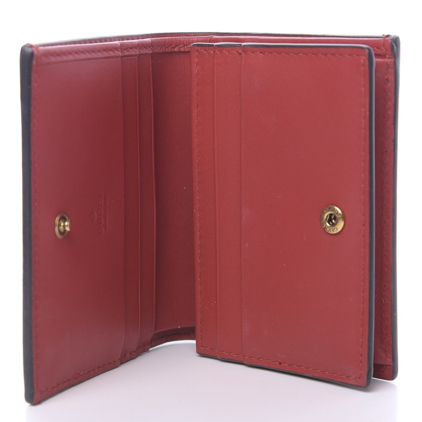 Calfskin Queen Margaret Card Case Wallet Blue Agata Hibiscus Red Mystic White