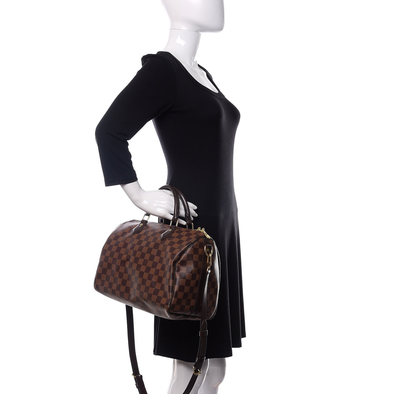 Louis Vuitton Damier Ebene Speedy Bandouliere 30 3 of 12