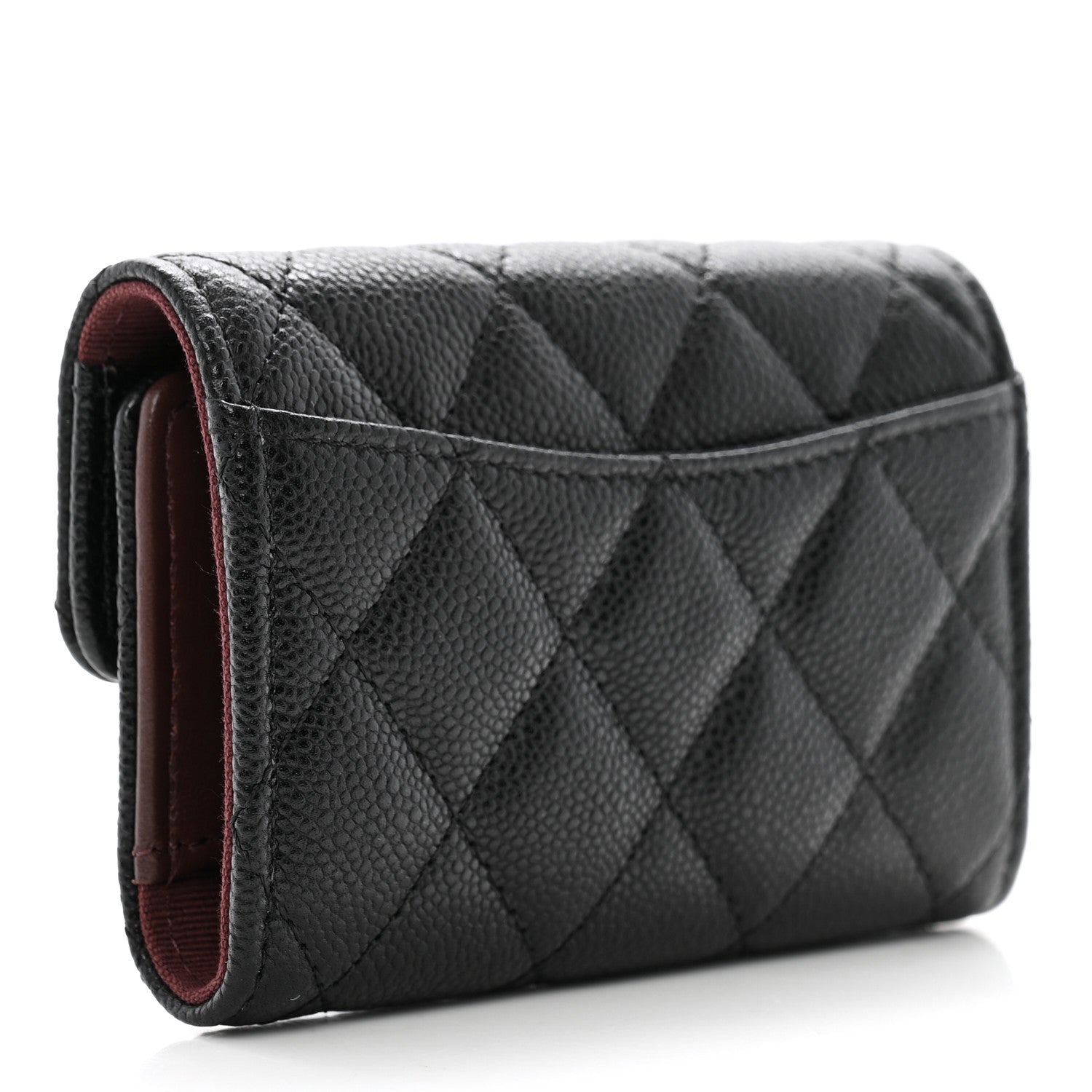 Chanel Caviar Quilted Classic 4 Key Holder Wallet Black 3 of 9