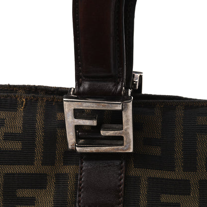 Fendi Zucca Top Handle Tote Tobacco 14 of 19