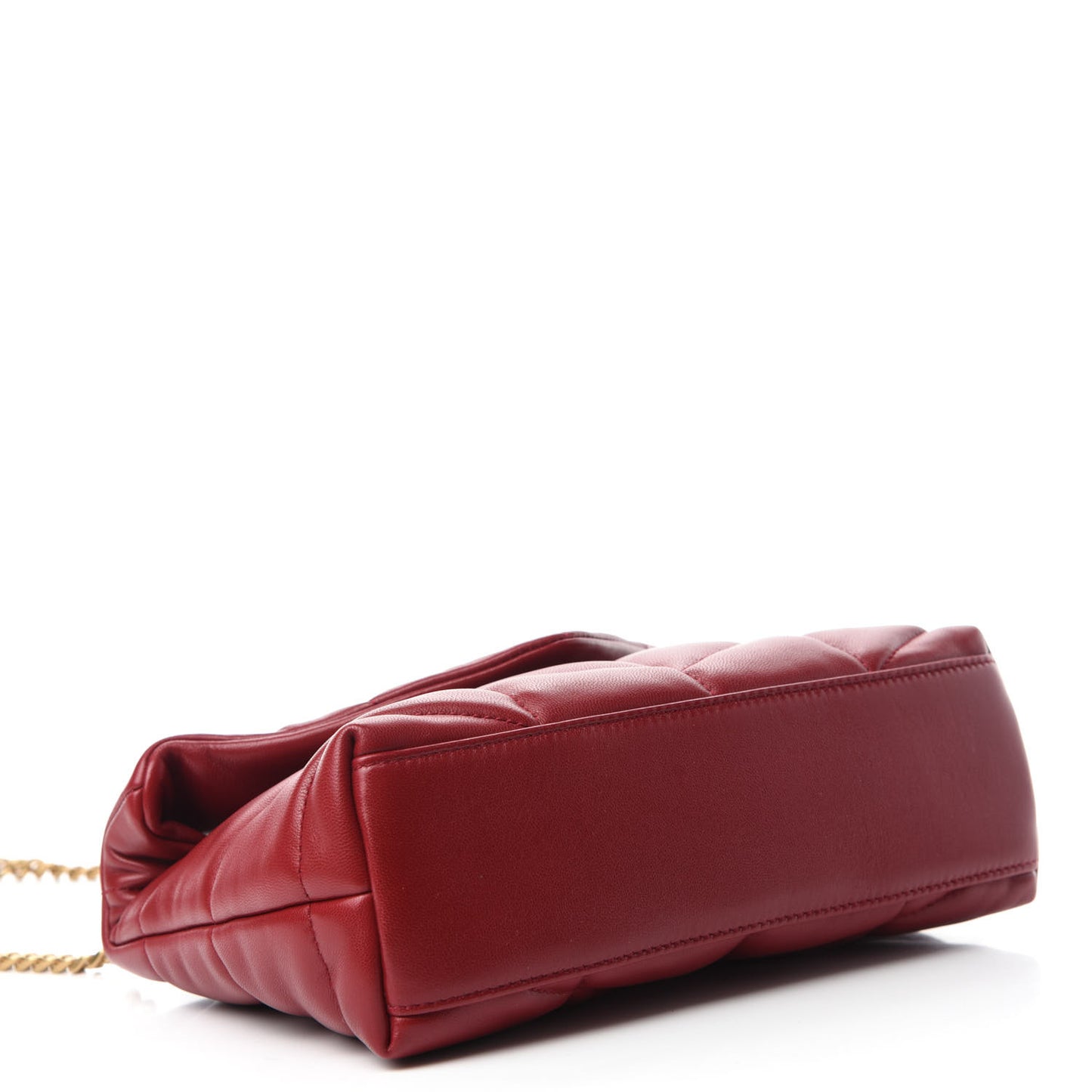 Lambskin Quilted Toy Loulou Puffer Monogram Chain Satchel Red