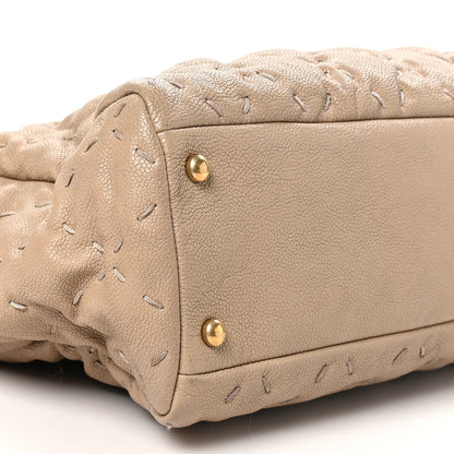 Chanel Caviar Wild Stitch Tote Beige 10 of 11
