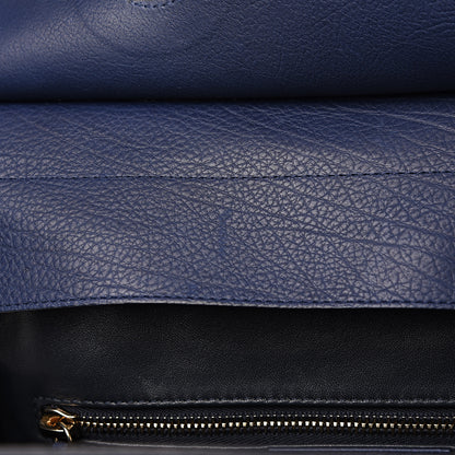 Balenciaga Grained Calfskin M Tube Round Tote Bleu Nautique 7 of 11