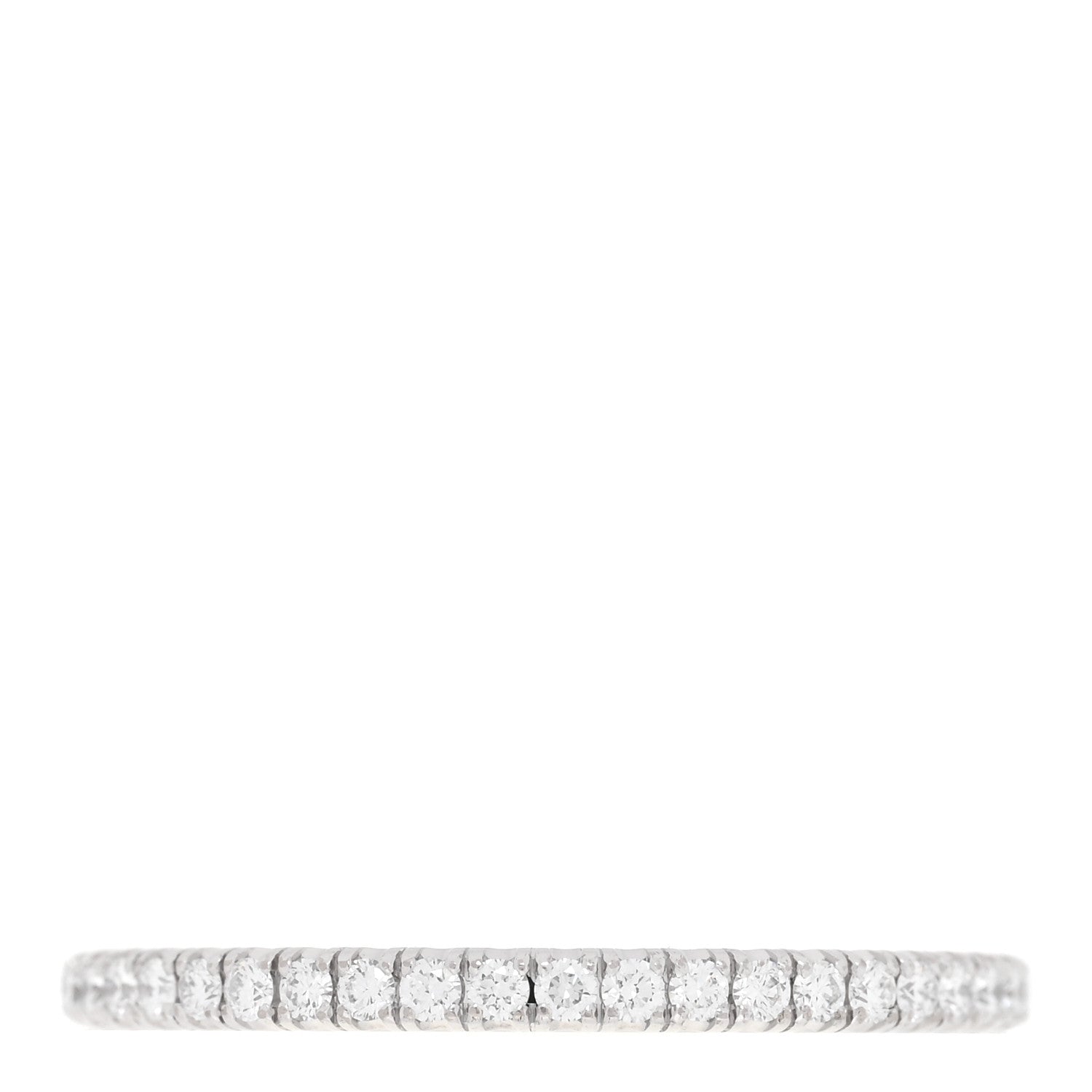 Cartier 18K White Gold Diamond 1.5mm Etincelle de Cartier Wedding Band Ring 47 4 3 of 5