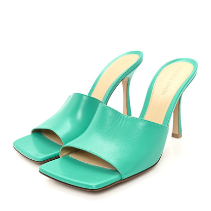 Bottega Veneta Lambskin Stretch Mule Sandals 40 Acid Turquoise 4 of 8