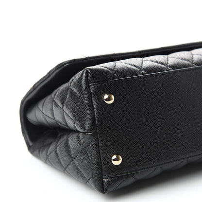 Chanel Caviar Quilted Small Coco Handle Flap Black 6 of 10