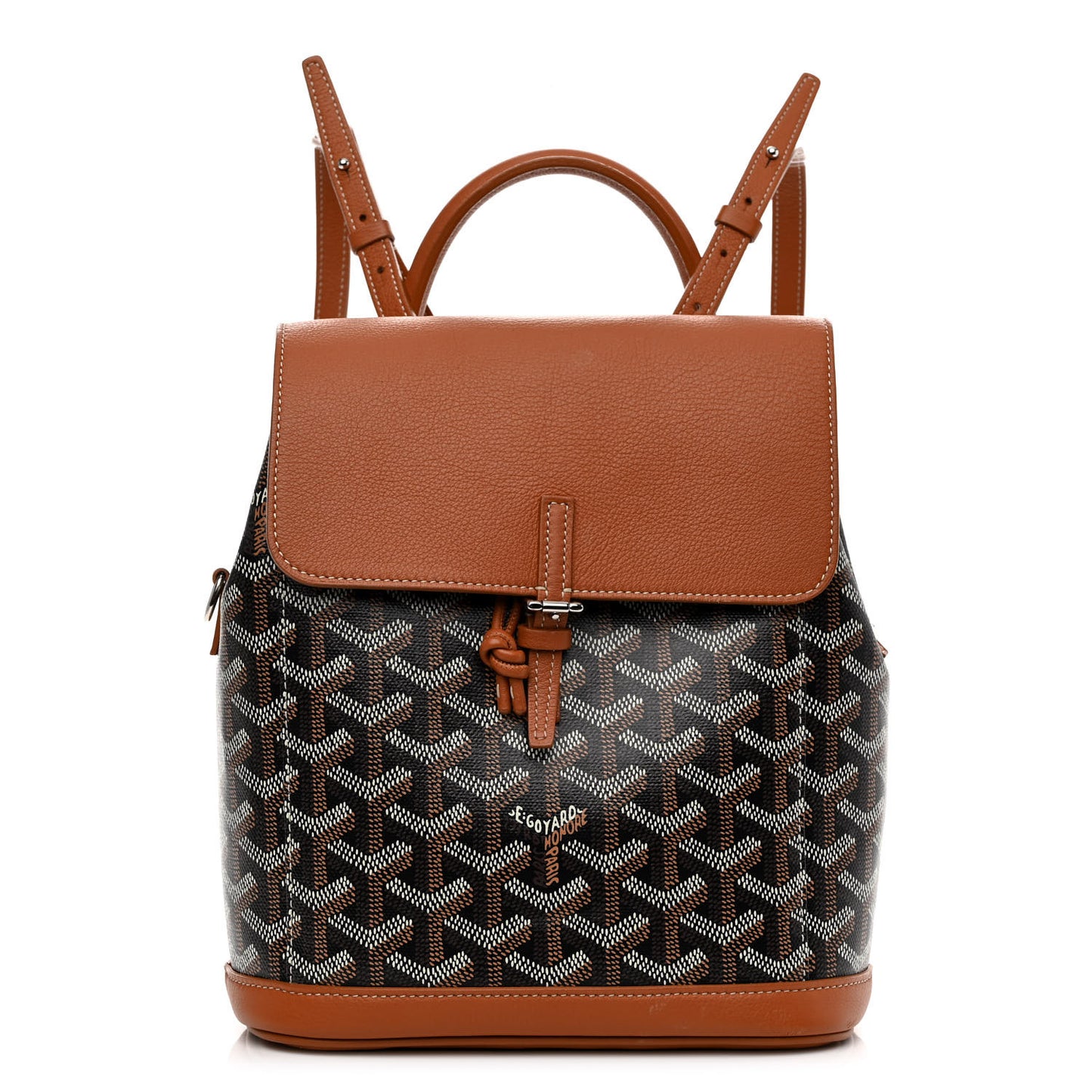 Goyardine Calfskin Mini Alpin Backpack Black Gold