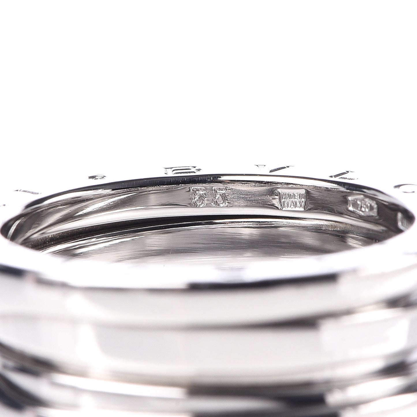 18K White Gold B.Zero1 Two-Band Ring 55 7.25