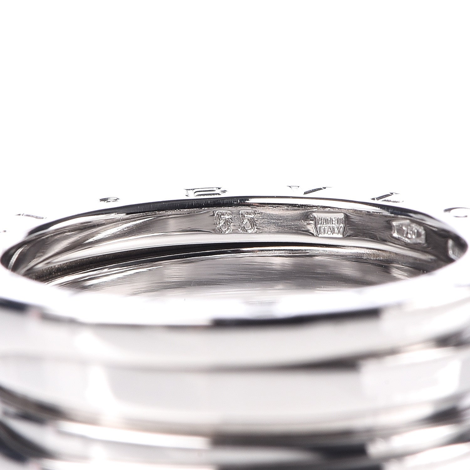 Bulgari 18K White Gold B.Zero1 Two-Band Ring 55 7.25 6 of 6