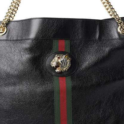 Gucci Calfskin Large Rajah Chain Tote Black 13 of 14