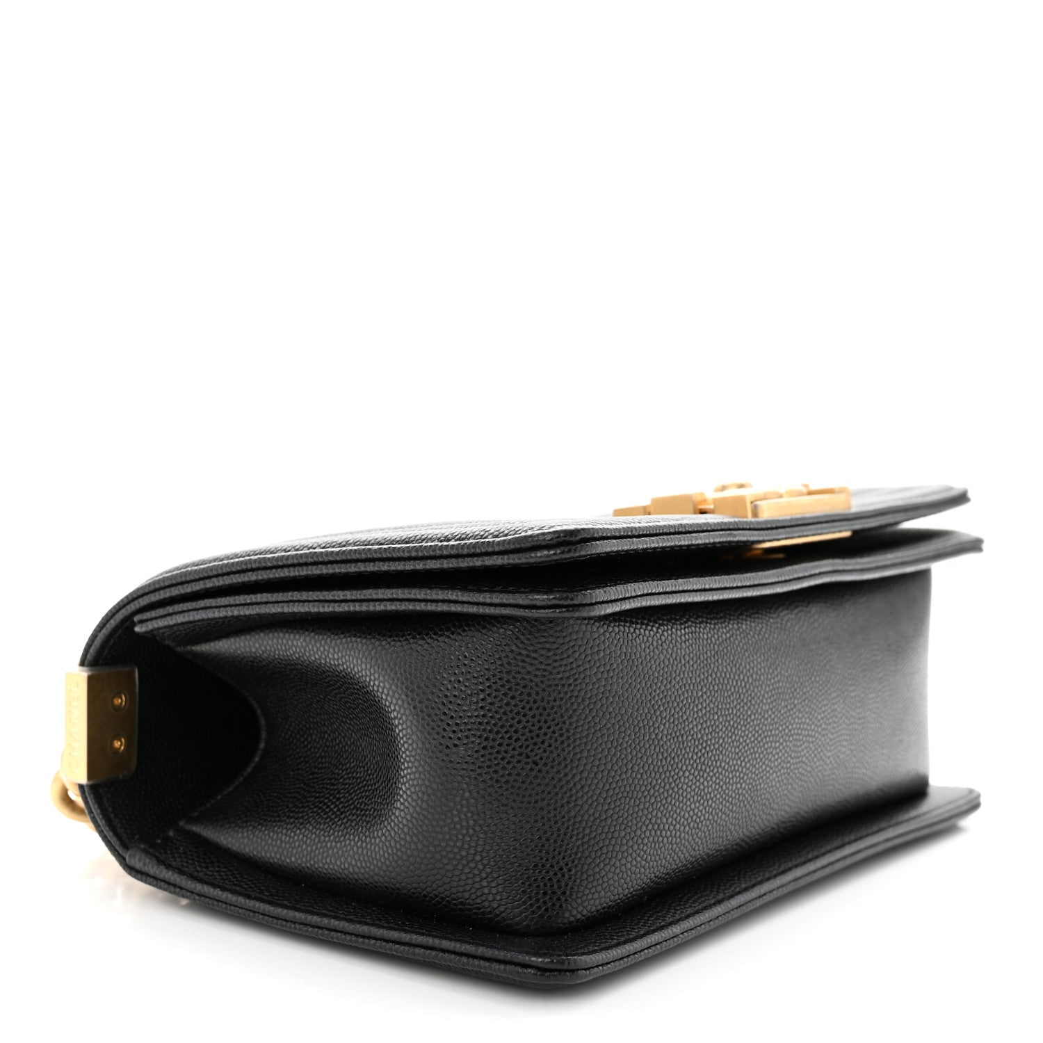 Chanel Caviar Chevron Quilted Small Boy Flap Black 4 of 12