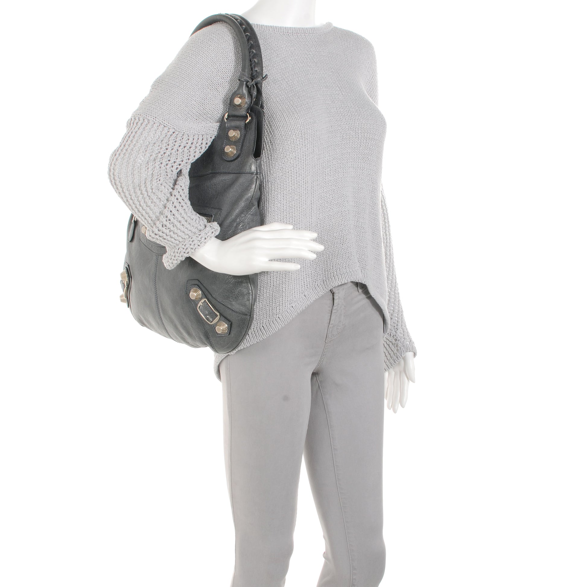 Balenciaga Agneau Giant 21 Silver Hardware Brief Anthracite 2 of 7
