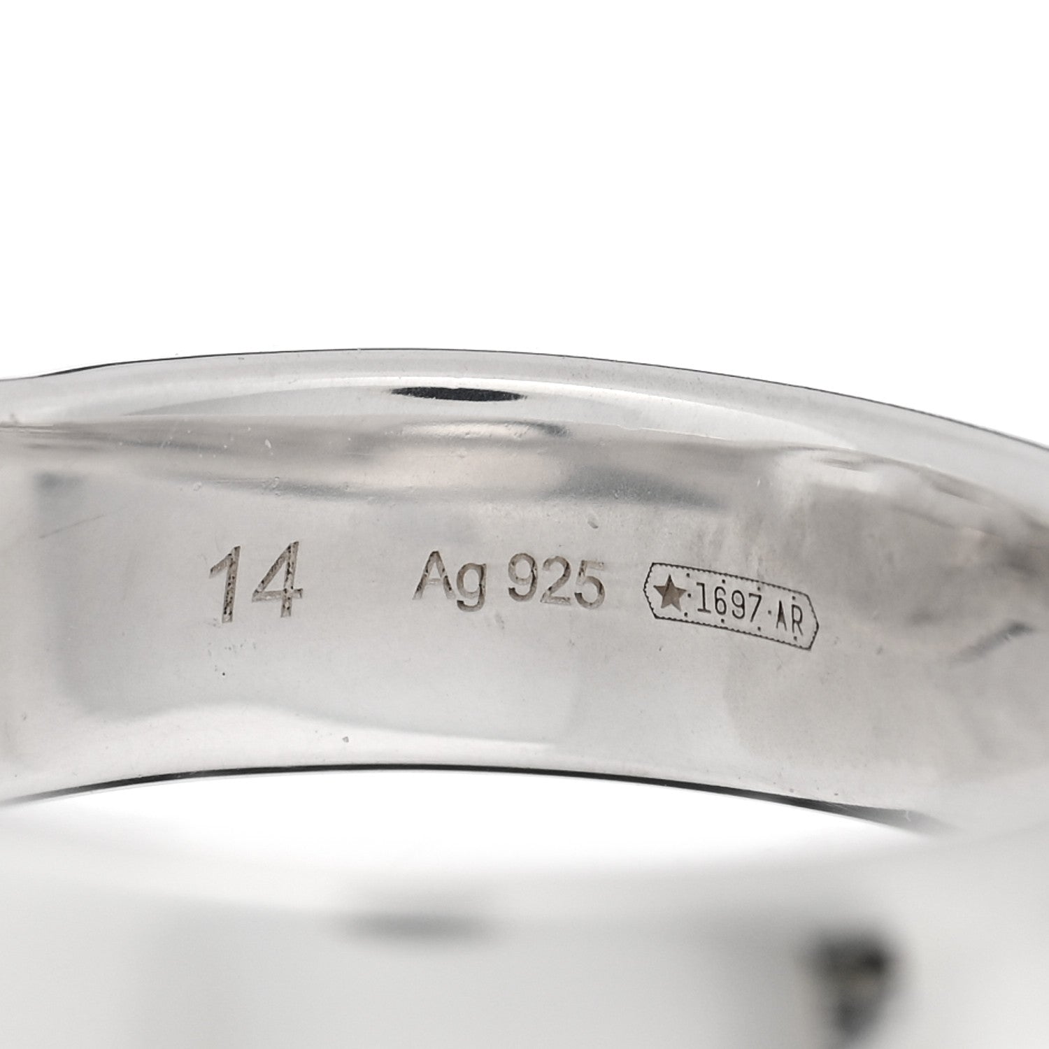 Gucci Sterling Silver Interlocking G Ring 54 6.75 1848273