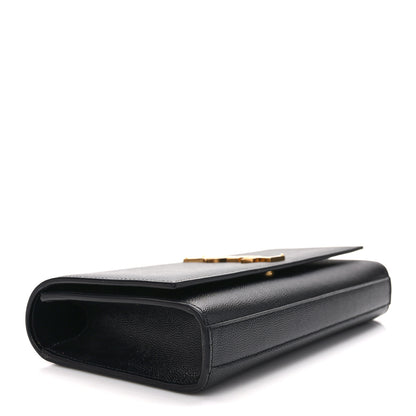 Saint Laurent Grain De Poudre Monogram Cassandre Clutch Black 4 of 10