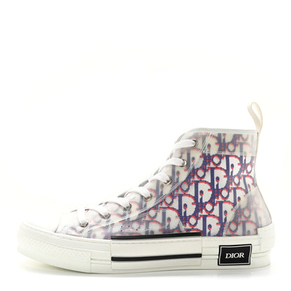 Christian Dior Technical Canvas Oblique Pixel Mens B23 High Top Sneakers 42 Blue Red 1 of 10