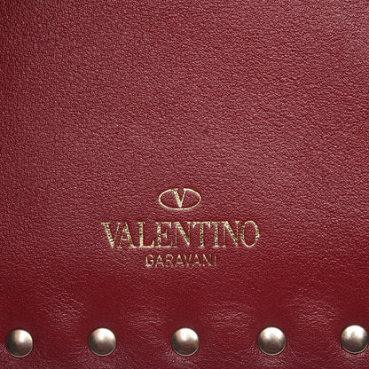 Valentino Garavani Vitello Medium Rockstud Zip Pouch Scarlet 7 of 9