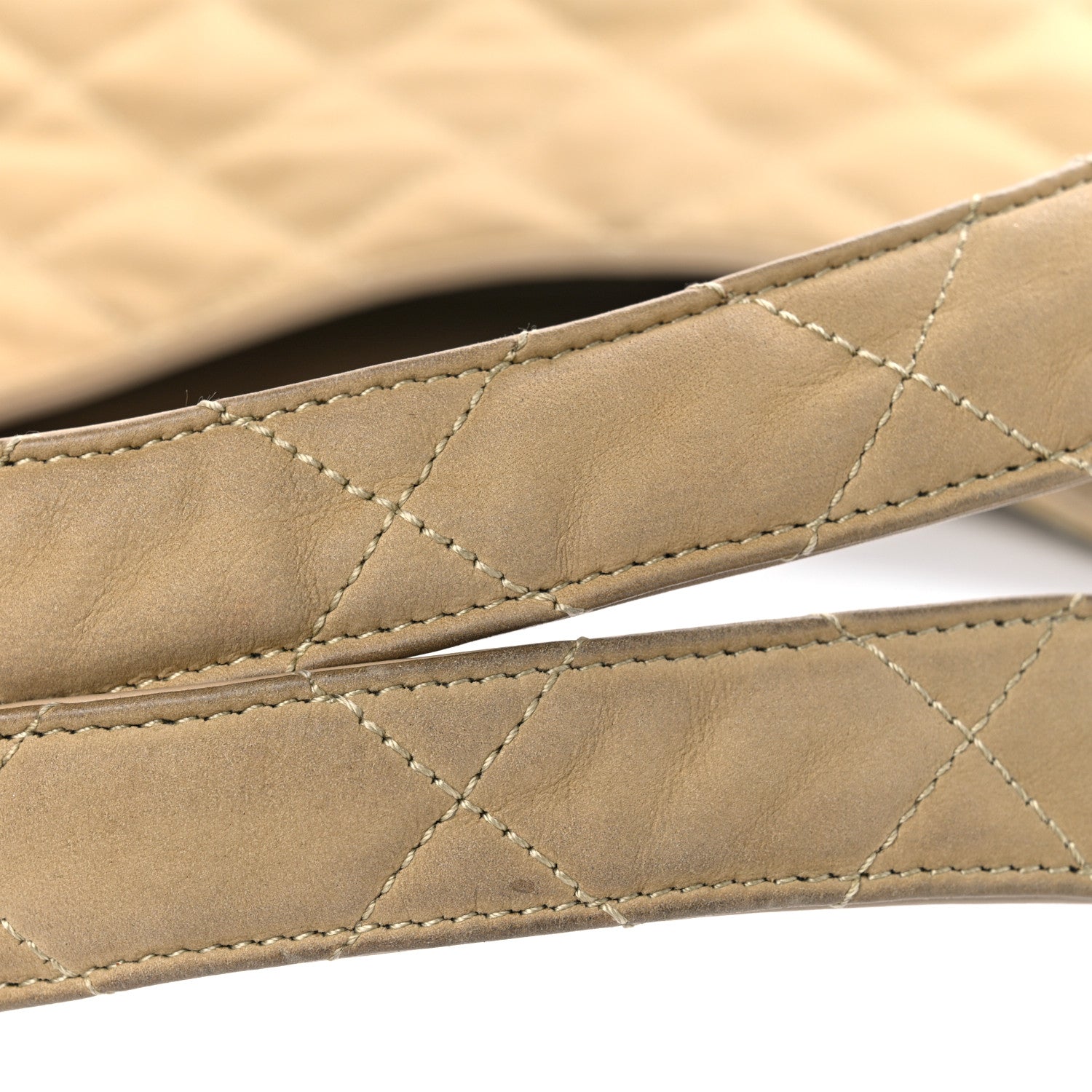 Saint Laurent Nubuck Suede Quilted Maxi Icare Shopping Tote Safari Beige 13 of 13