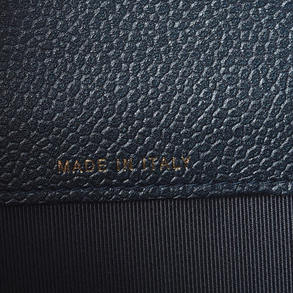 Chanel Metallic Caviar Quilted Flap Card Holder Dark Blue 7 of 9