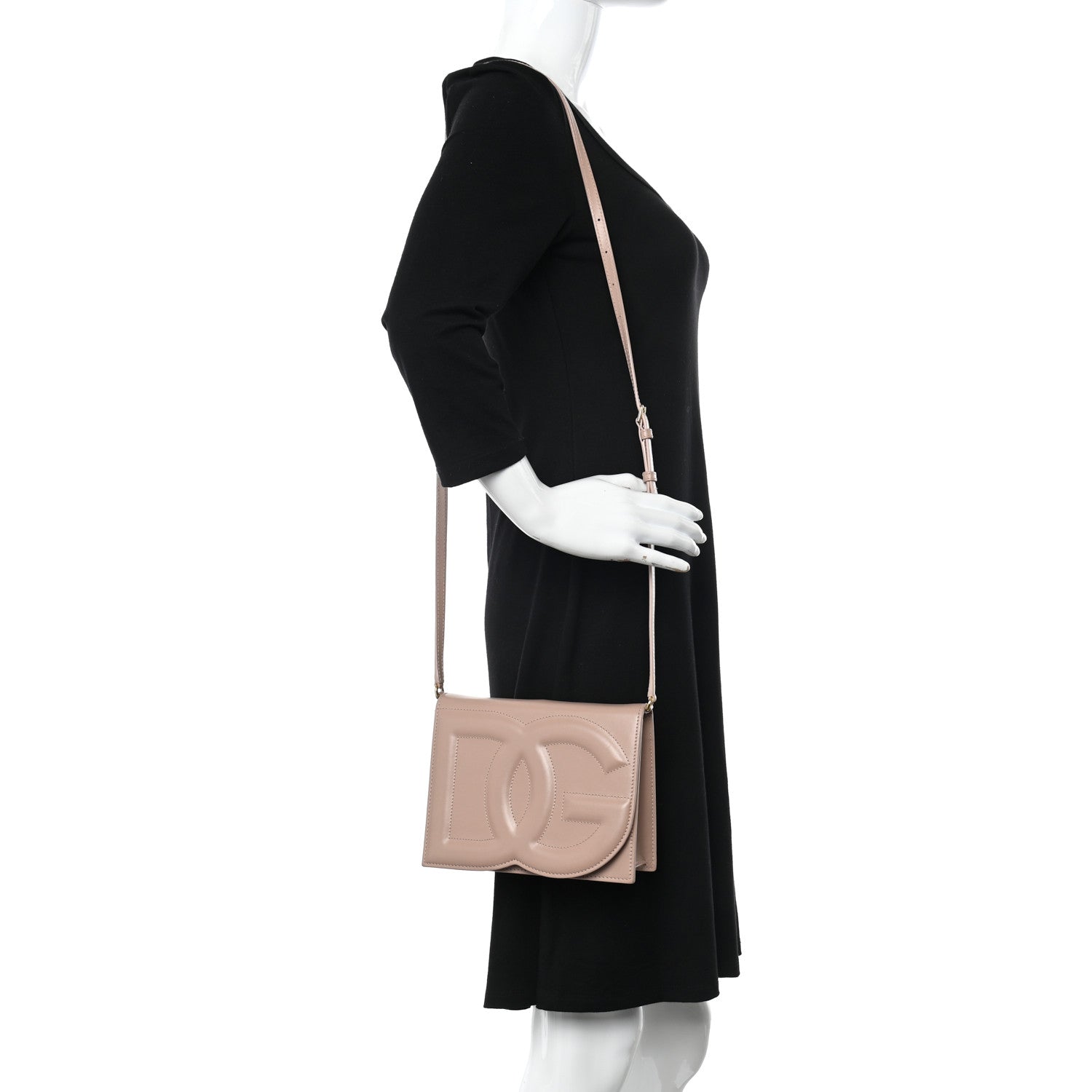 Dolce & Gabbana Calfskin DG Logo Flap Crossbody Bag Cipria 2 of 20