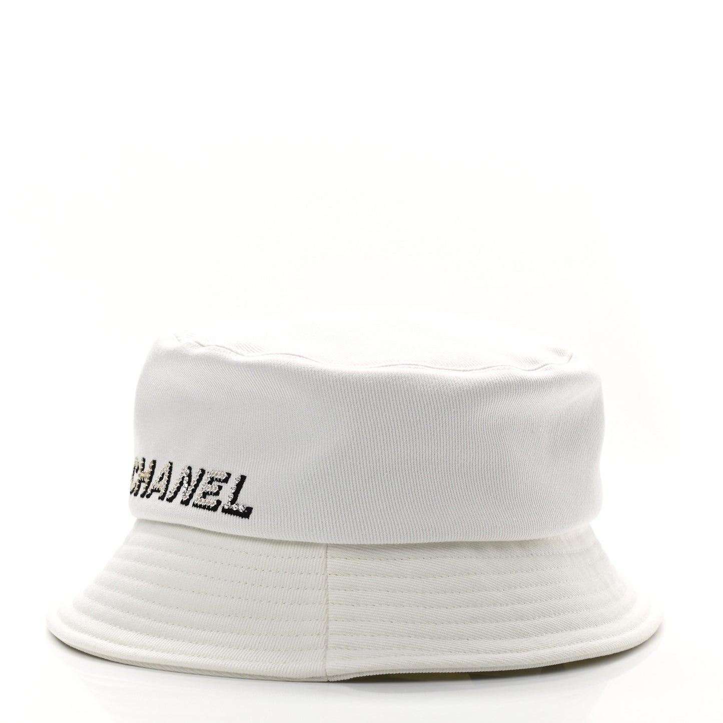 Fabric Logo Bucket Hat L White
