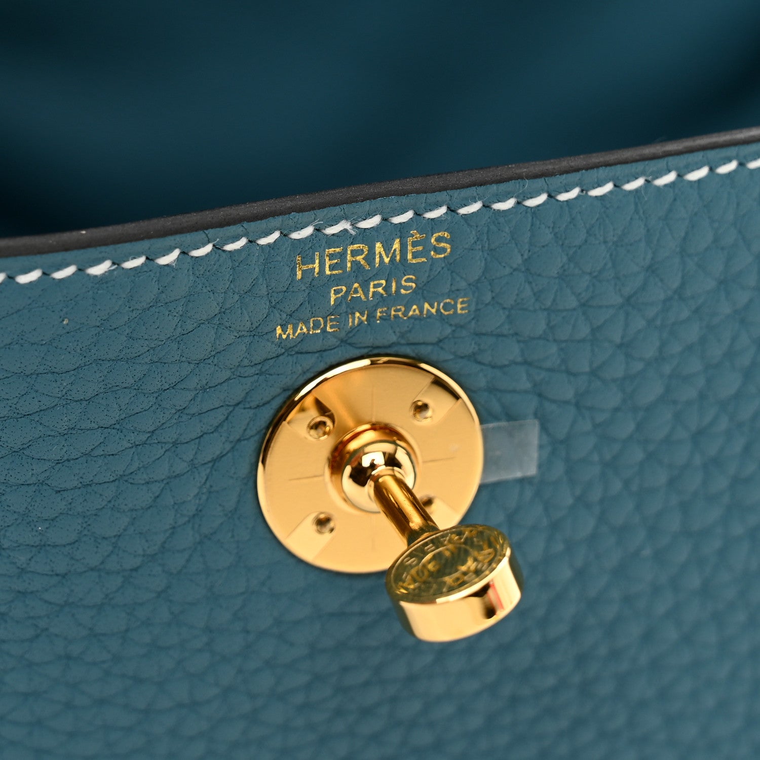Hermes Taurillon Clemence Mini Lindy 20 Bleu Jean 6 of 9