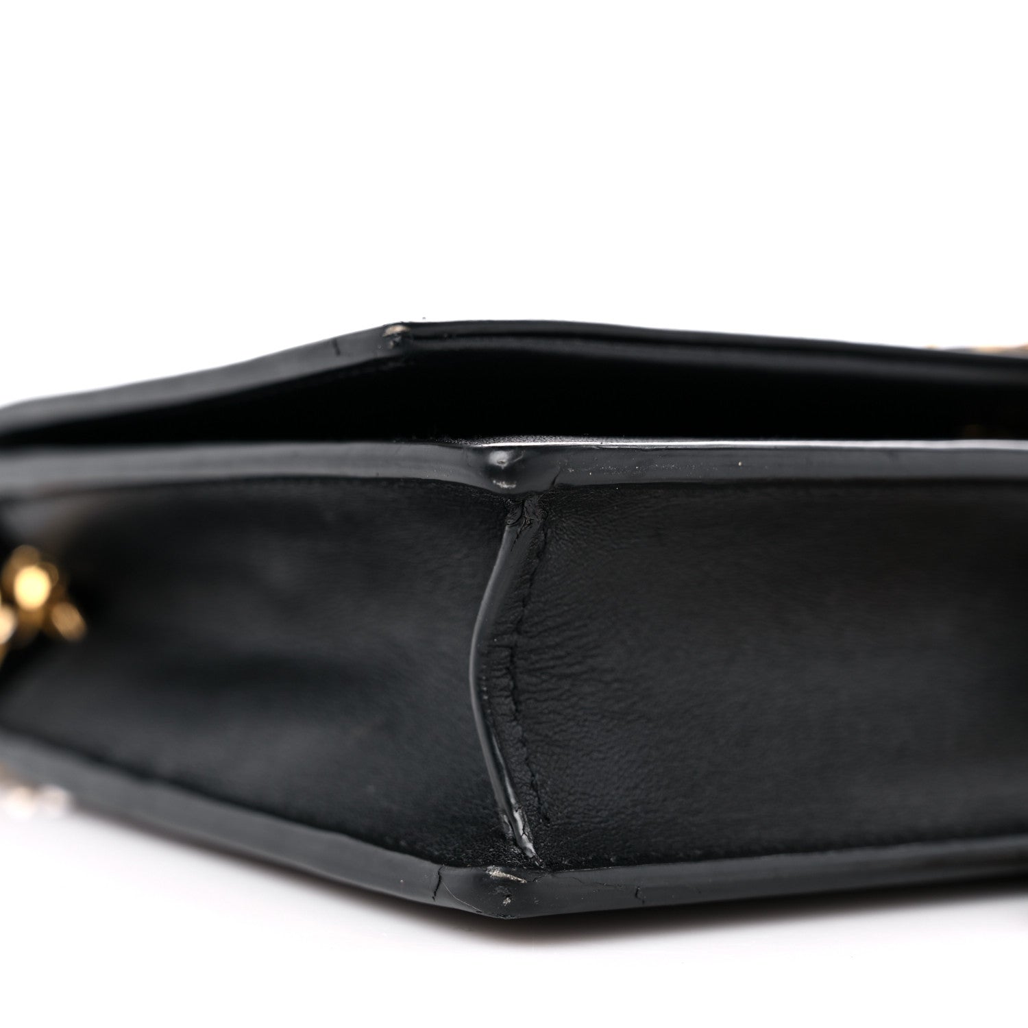 Saint Laurent Smooth Calfskin Classic Monogram Kate Tassel Chain Wallet Black 8 of 14