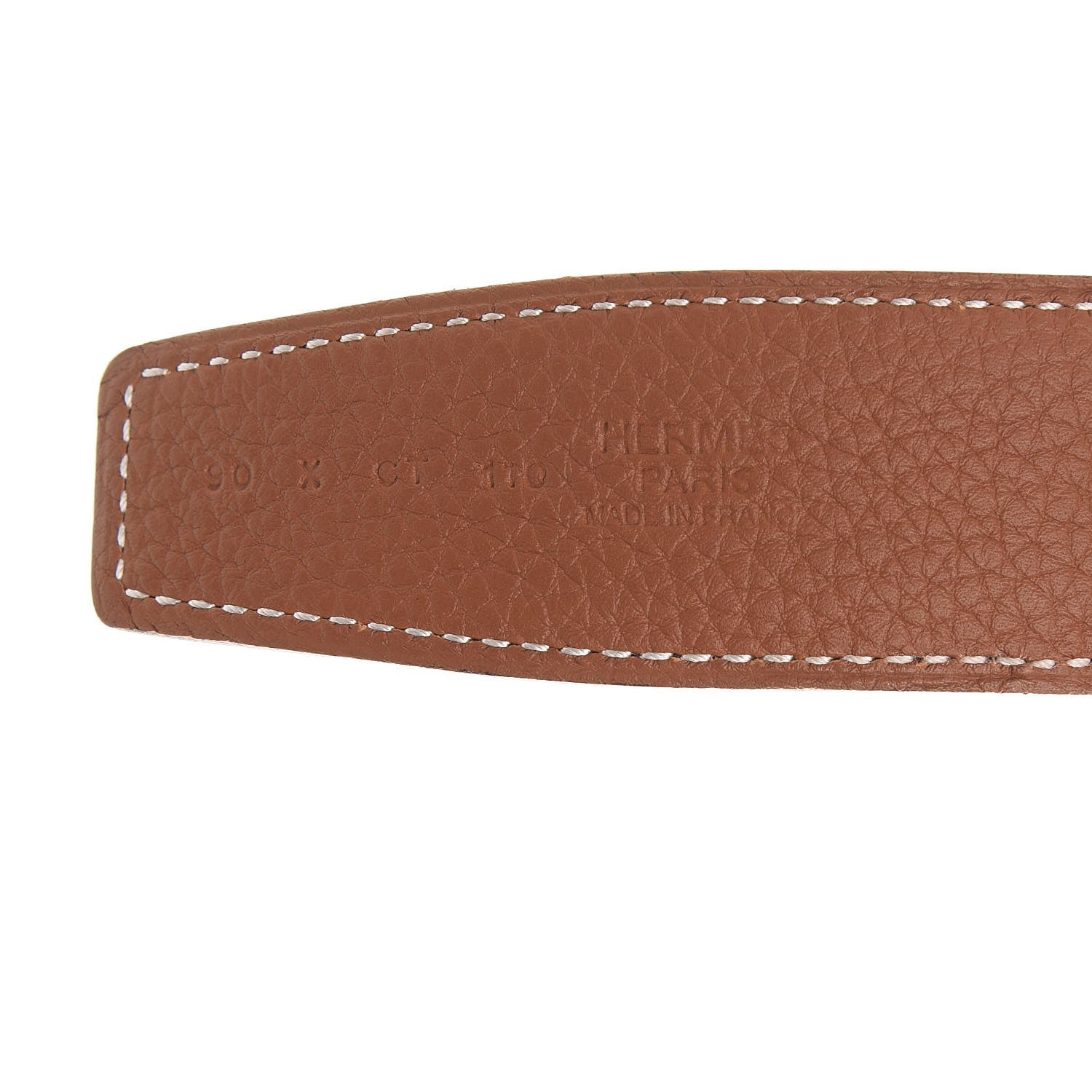 Hermes Box Togo 32mm H Belt 90 Black Gold 7 of 9