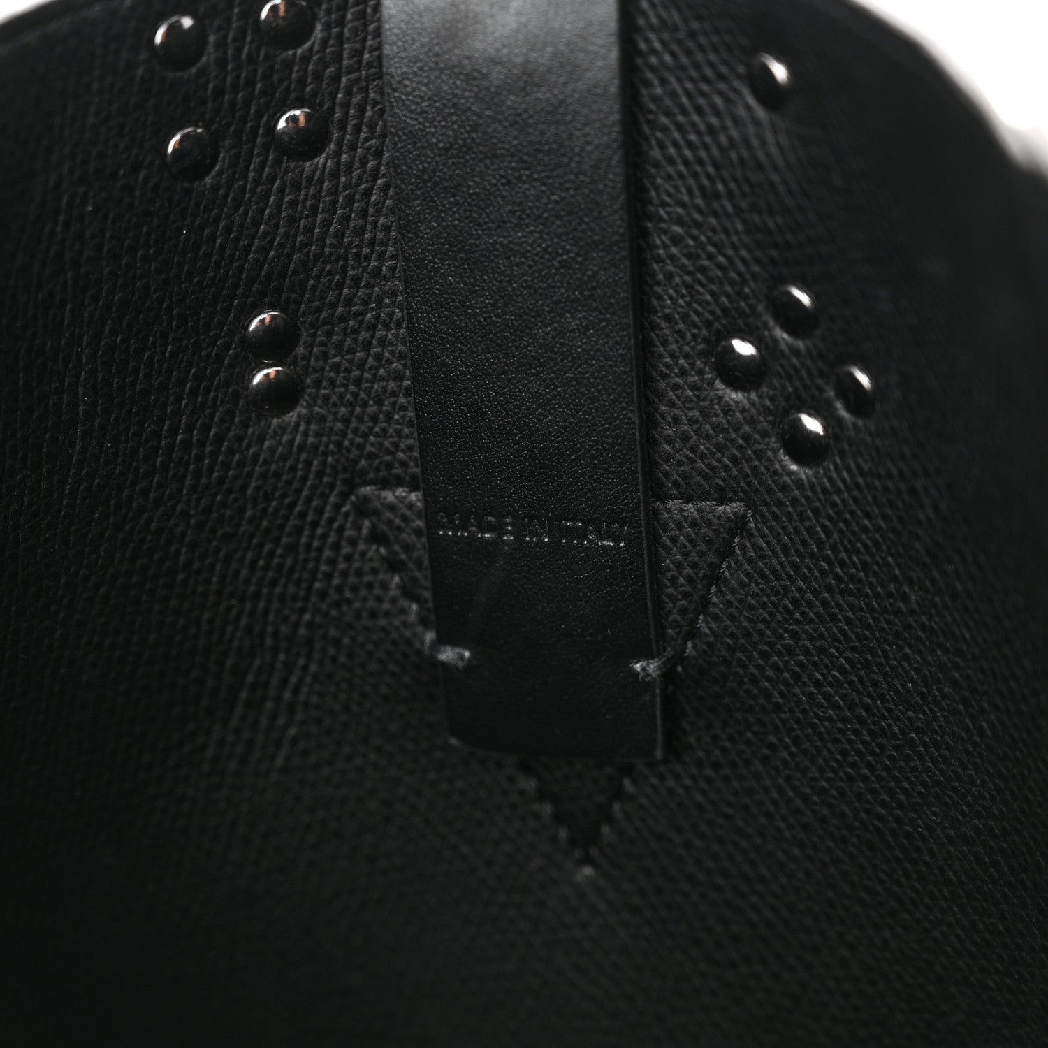 Christian Louboutin Calfskin Empire Spike Studded Mini Cabachic Bucket Bag Black 7 of 13